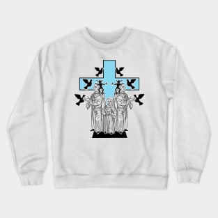 An anti-Christian day among cloistered monks Crewneck Sweatshirt